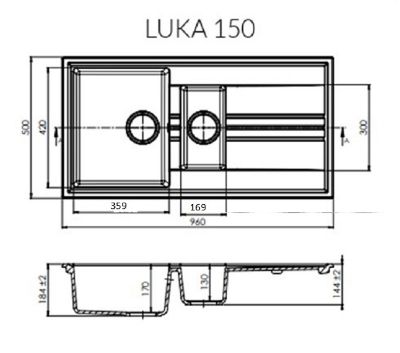 GRANMASTER LUKA 150 INSET TRUFFLE QUARTZ 1.5 BOWL SINGLE DRAINER SINK, GRA0009 GRANMASTER LUKA 150 INSET TRUFFLE QUARTZ 1.5 BOWL SINGLE DRAINER SINK, GRA0009